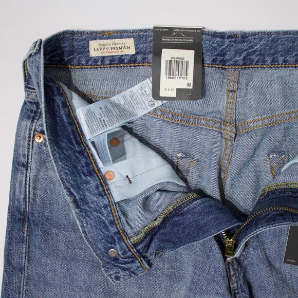 NWT $98 Levi's Premium 568 Loose Straight Linen+ Medium Wash Jeans Men Sz. 31x32 - Picture 9 of 14